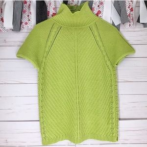 St. John Sport Green Chain Accent Fine Knit Top